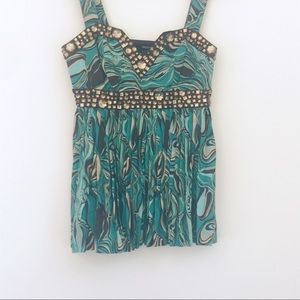 Y2K‎ Arden B Empire Jeweled and Printed Tank Top
